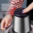 2 Litro Triturador De Alimentos Carne e Legumes Elétrico Multiprocessador 2 Modos Bivolt Inox Fácil De Limpar