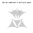 1 Tela de Sol Triangular para Exterior | Proteção UV, Ideal para Piscina, Toldo, Quintal, Pátio, Deck e Atividades de Jardim - Cor Cáqui