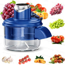 Descascador Elétrico de Frutas de 5 Lâminas | Descascador Automático Recarregável USB para Uvas, Alho, Tomates-Cereja | Gadget de Cozinha Eficiente, Uso Doméstico, Fácil de Limpar, Azul - Ótimo Presente para o Dia dos Namorados e Dia da Mãe