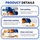 Descascador Elétrico de Frutas de 5 Lâminas | Descascador Automático Recarregável USB para Uvas, Alho, Tomates-Cereja | Gadget de Cozinha Eficiente, Uso Doméstico, Fácil de Limpar, Azul - Ótimo Presente para o Dia dos Namorados e Dia da Mãe