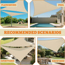 1 Tela de Sol Triangular para Exterior | Proteção UV, Ideal para Piscina, Toldo, Quintal, Pátio, Deck e Atividades de Jardim - Cor Cáqui