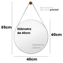 Espelho Decorativo Redondo Beady Suspenso de Parede